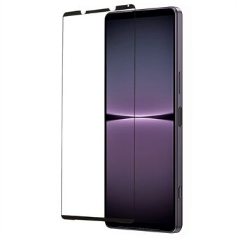 Voor Sony Xperia 1 V Black Edge Screen Protector Silk Printing Gehard Glas Onbreekbare Beschermfolie