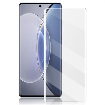 AMORUS Voor vivo X90 5G Gehard Glas Full Screen Protector Volledige Lijm 3D Gebogen UV Liquid HD Clear Film