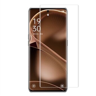 RURIHAI Voor Oppo Find X6 Pro 3D Gebogen UV Vloeistof Gehard Glas Film Ultra Clear Screen Protector, Ondersteuning Vingerafdruk Ontgrendelen