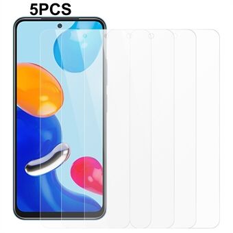 5 stks/pak Screen Protector voor Xiaomi Redmi Note 11 4G (Qualcomm) / Note 11S 4G, 2.5D Gehard Glas 0.3mm Clear Film