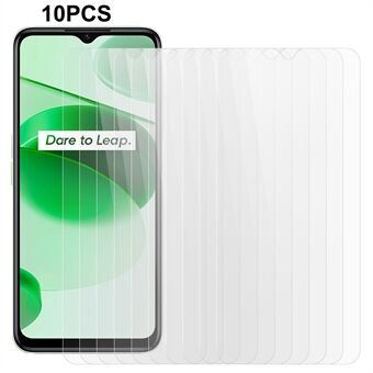 10 Stks/set Telefoon Screen Protector voor Realme C35 4G, 0.3mm 2.5D explosieveilige Gehard Glas Film