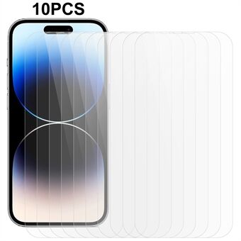 10 stks/set 0.3mm HD Screen Film voor iPhone 14 Pro Max, 2.5D Arc Edge Gehard Glas Beschermende Protector