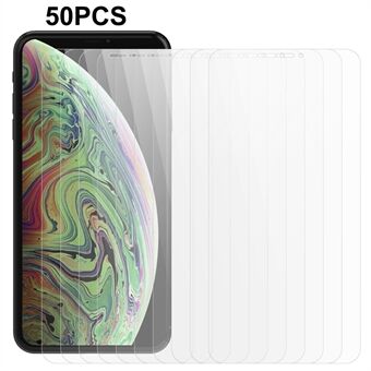 50 Stks/set Voor iPhone XS Max 2.5D 0.3mm Anti-explosie Telefoon Screen Protector Gehard Glas Film