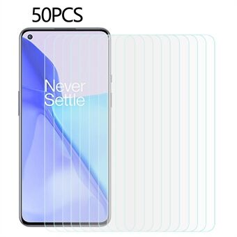 50 Stks / set Voor OnePlus 9 (EU / US-versie) 2.5D Arc Edge Telefoon Screen Protector 0.3mm Anti- Scratch Gehard Glas Film