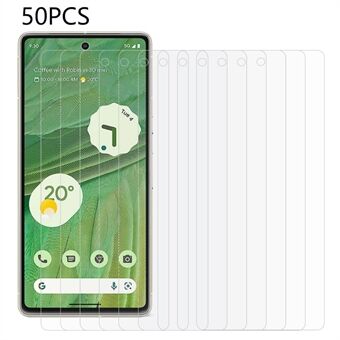 50 stks/set Voor Google Pixel 7 5G Gehard Glas Anti- Scratch Film 0.3mm 2.5D Arc Edge telefoon Screen Protector