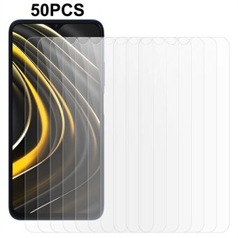 50 stks / set voor Xiaomi Poco M3 / Redmi 9T / 9 Power / Note 9 4G (Qualcomm Snapdragon 662) 0.3mm 2.5D Screen Protector Gehard Glas Film