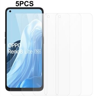 5 stks / set voor Oppo Reno8 Lite 5G explosieveilige Telefoon Screen Protector 2.5D 0.3mm Gehard Glas Film