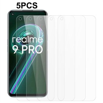 5 stks / set voor Realme 9 Pro / V25 / OnePlus Nord CE 2 Lite 5G Screen Protector 2.5D Arc Edge 0.3mm HD Mobiele Telefoon Gehard Glas Screen Film