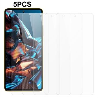 5 stks / set voor Xiaomi Poco X5 Pro 5G / Redmi Note 12 Pro 5G / Note 12 Pro Speed 5G Gehard Glas Screen Protector 2.5D 0.3mm Film