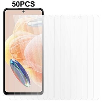 50 stks/set Voor Xiaomi Redmi Note 12 Pro 4G / 11 Pro 5G (Qualcomm) / 11 Pro 4G (MediaTek) 2.5D 0.3mm Onbreekbare Screen Protector HD Duidelijkheid Gehard Glas Film