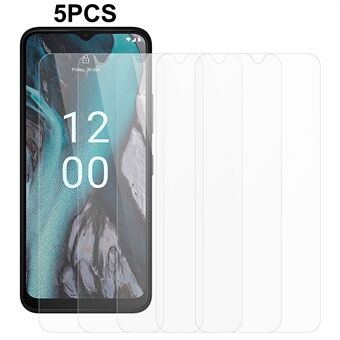 5 STKS Anti-Explosie Screen Film voor Nokia C22, 2.5D 0.3mm Gehard Glas Telefoon Screen Protector