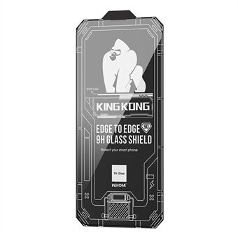 WEKOME King Kong Vacha-serie voor iPhone 13 / 13 Pro / 14 9D gebogen hoge aluminium-silicium glazen schermbeschermer Ultraheldere beschermfolie