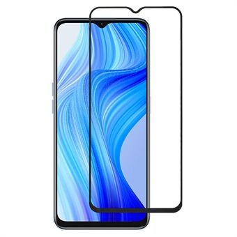 Voor Realme 10T 5G Telefoonschermbeschermer van gehard glas Zwarte Edge Zijdedruk Volledige lijmfilm