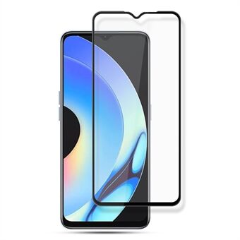 AMORUS voor Realme 10s 5G volledige lijm gehard glasfilm zijdedruk HD Clear Full Screen Protector - zwart