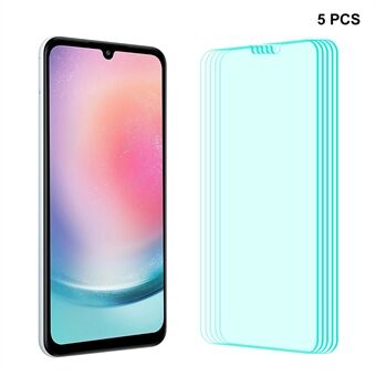 ENKAY HOED Prince 5PCS Voor Samsung Galaxy A24 4G Helder Hoog Aluminium-silicium Glas 9H Screen Film met 2.5D Arc Edge