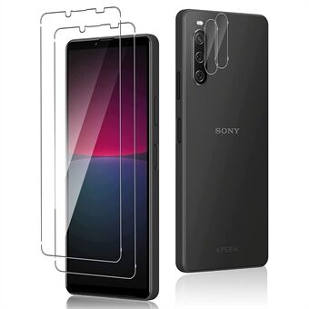 2 Stuks Voor Sony Xperia 10 Iv 5G Gehard Glas Telefoon Screen Protector 2.5D Film + Hd Clear camera Lens Film