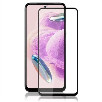 AMORUS voor Xiaomi Redmi Note 12S 4G zijdedruk telefoonschermbeschermer volledige lijm gehard glasfilm - zwart