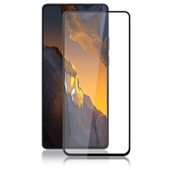 AMORUS voor Xiaomi Poco F5 5G / Redmi Note 12 Turbo gehard glasfilm zijdedruk telefoonschermbeschermer - zwart