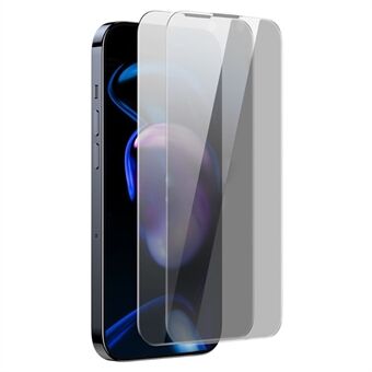 BASEUS 2 stuks Voor iPhone 14 Pro Anti-spion Hoog Aluminium-silicoon Glas HD Heldere Screenprotector met Stof Filter