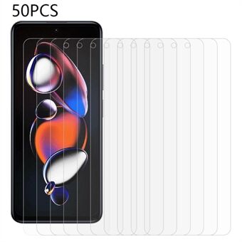 50 Stuks Voor Xiaomi Poco X4 GT 5G / Redmi K50i 5G / Note 12T Pro 5G / 11T Pro 5G / 11T Pro + 5G Screen Protector 0.3mm 2.5D Gehard Glas Film