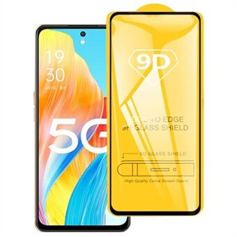 Schermbeschermer van gehard glas voor Oppo A1 5G, zijlijm Zijdedruk 9D Telefoon Volledig scherm Film