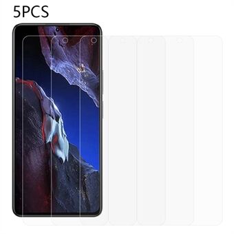 5 Stks / set Voor Xiaomi Poco F5 Pro 5G / Redmi K60 5G / K60 Pro 5G Anti-vingerafdruk Screen Protector 2.5D 0.3mm Gehard Glas Film