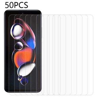 50 STKS Voor Xiaomi Redmi Note 12T Pro 5G Gehard Glas Film Guard HD Clear Telefoon Screen Protector