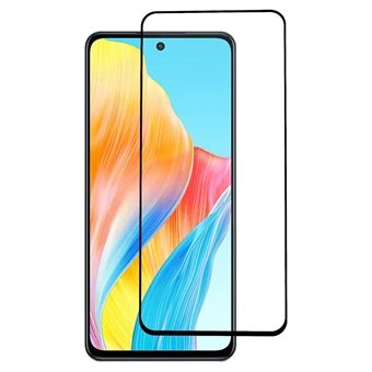 Zijdedruk telefoonschermbeschermer voor Oppo A98 5G, volledig gelijmd gehard glas Full Cover HD Clear Film