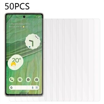 50 stuks ultraheldere schermbeschermer voor Google Pixel 7 5G, Scratch telefoonschermfolie van gehard glas