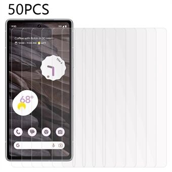 50 stuks telefoonschermbeschermer voor Google Pixel 6a / 7a, anti- Scratch HD gehard glas schermfilm