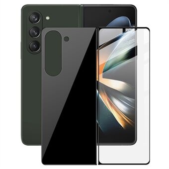 Voor Samsung Galaxy Z Fold5 5G Zijdedruk Volledige lijm Volledige hoes Gehard glas Voorschermbeschermer + achterfolie