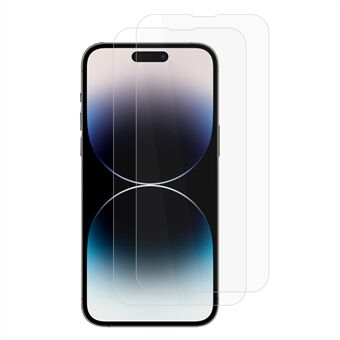 AMORUS 2 stks voor iPhone 15 Pro Max Telefoon Screen Protector Anti- Scratch HD Clear Slim Gehard Glas Film