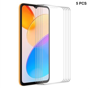 ENKAY HAT Prince 5Pcs Screen Protector voor Honor 70 Lite 5G / X5 4G / X6 4G, 9H 2.5D 0.26mm Hoge Aluminium-silicium Glas Film