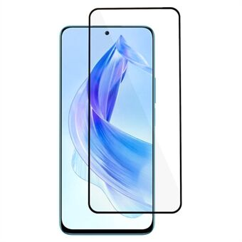 Telefoonschermbeschermer voor Honor 90 Lite 5G / X50i 5G, Zijdedruk Zwarte Edge Volledige dekking Volledige lijm Gehard glasfilm