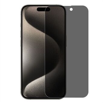 NORTHJO A+ voor iPhone 15 / 15 Pro privacy screen protector met een kijkhoek van 28 graden. Anti-spionnenfolie gemaakt van hoogwaardig aluminium-silicium glasfilm.