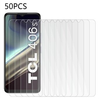 Bulkkoop 50 stuks voor TCL 406s Screenprotector HD Onbreekbaar Gehard Glasfilm