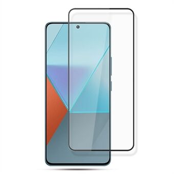 AMORUS Voor Xiaomi Redmi Note 13 Pro 4G / Poco M6 Pro 4G Screenprotector Zijde Printen Gehard Glas Film - Zwart