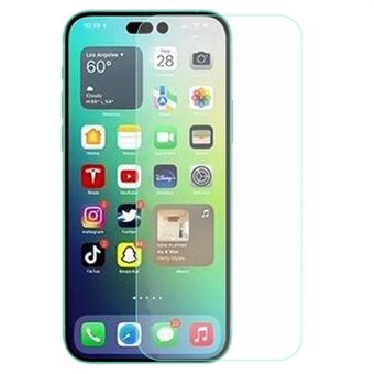 AMORUS Voor iPhone 14 Pro Max 6.7 inch Anti-explosie Hoge Aluminium-silicium Glas Anti-vlek 9H Hardheid 2.5D Arc Edge Telefoon Beschermfolie