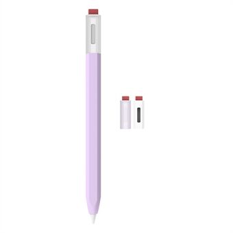 LOVE MEI Klassieke Stijl Retro Potloodhoesje Zachte Siliconen Hoesje voor Xiaomi Inspiration Stylus (2e) Anti-slip Pennenhouder met 2 stuks doppen.