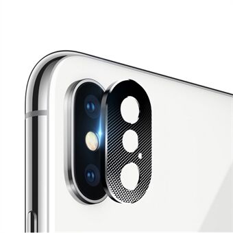 Cameralensbeschermer metalen hoes voor iPhone X / XS 5.8 inch - zwart