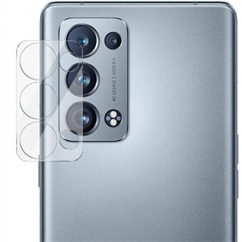 IMAK Gehard Glas No-Bubble HD Clear Anti-kras Camera Protector + Acryl Lensdop voor Oppo Reno6 Pro + 5G