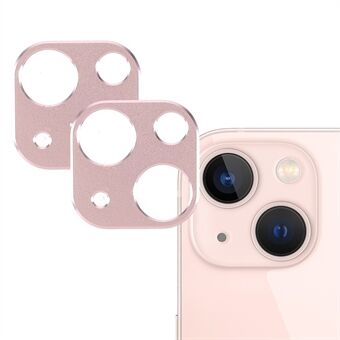 2 stks/set aluminiumlegering Slijtvaste precieze uitsparing Duurzame cameralensbeschermers voor iPhone 13 6.1 inch / 13 mini 5.4 inch