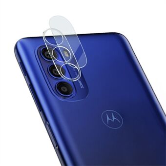 IMAK voor Motorola Moto G51 5G Bubble Gratis Full Cover HD Clear Gehard Glas Camera Lens Film + Acryl Lensdop