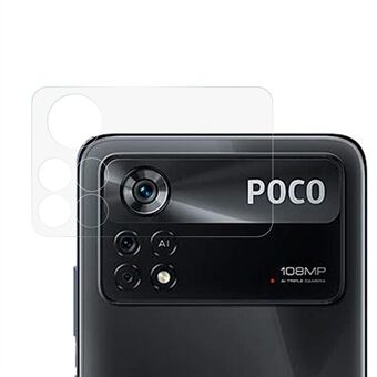 Voor Xiaomi Poco X4 Pro 5G Crystal Camera Lens Protector Auto Adsorptie Bubble Gratis Gehard Glas Achteruitrijcamera Lens Cover:
