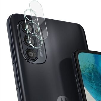 IMAK voor Motorola Moto G52 4G Geïntegreerde Gehard Glas Lens Film + Acryl Lensdop HD Clear Scratch Camera Lens Cover Accessoires