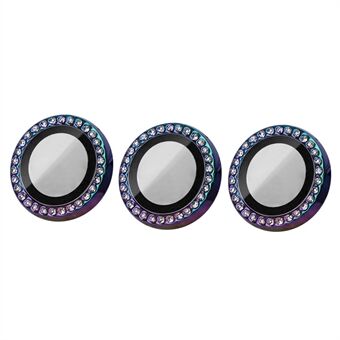 KUZOOM 3st / set kristalhelder glas cameralensbeschermer Krasbestendige lensdop met strass voor iPhone 13 Pro 6.1 inch / Max 6.7 inch