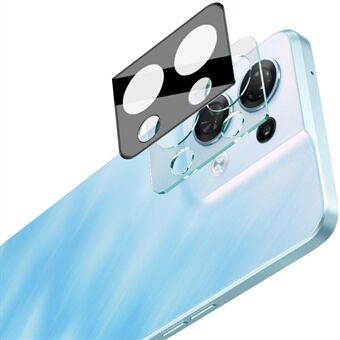 IMAK geïntegreerde cameralensbeschermer voor Oppo Reno8 5G (wereldwijde versie), lensfilm van glad gehard glas + anti-slijtage acryl lensdop cameraafdekking (zwarte versie)