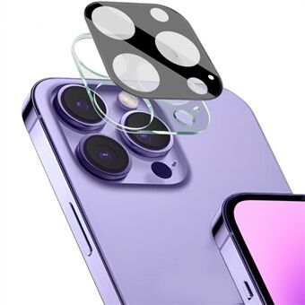 IMAK Voor iPhone 14 Pro /14 Pro Max Gehard Glas Lens Film + Acryl Lensdop Anti- Scratch Camera Lens Protector (Zwarte Versie)