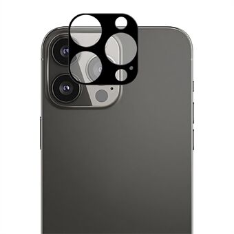 AMORUS cameralensbeschermer voor iPhone 13 Pro 6.1 inch / 13 Pro Max 6.7 inch, zijdedruk Anti-vingerafdrukken Gehard glas Cameralens beschermende film - zwart