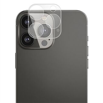 AMORUS Cameralensbeschermer voor iPhone 13 Pro 6,1 inch / 13 Pro Max 6,7 inch, anti-vingerafdruk Scratch HD-helderheid Zijdeafdrukken Gehard glasfilm